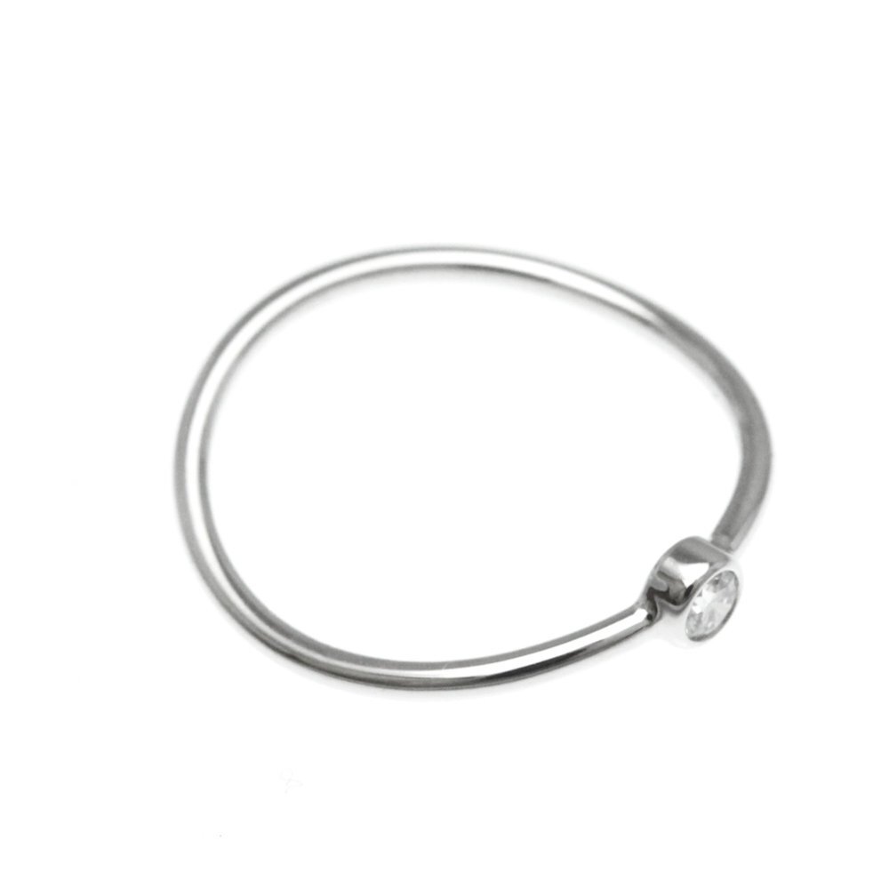 Tiffany Authentic Silver Diamond Ring - image 6